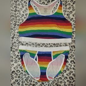 TOMBOYX Rainbow 🌈 sportbra and undie